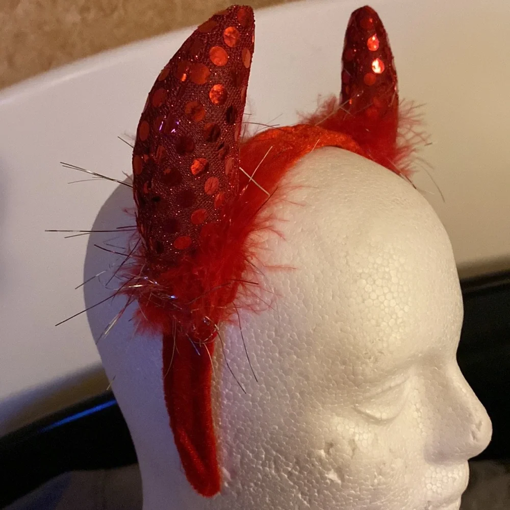 Happy Halloween Devil Headband and Tall matching kids one size